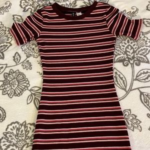 Purplish-Red Fitted Dress